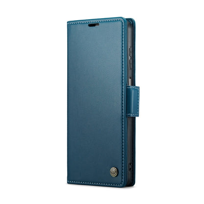 For Samsung Galaxy A13 4G/5G/A04s/A04/M13 5G CaseMe 023 Butterfly Buckle Litchi Texture RFID Anti-theft Leather Phone Case(Blue) - Galaxy Phone Cases by CaseMe | Online Shopping South Africa | PMC Jewellery | Buy Now Pay Later Mobicred