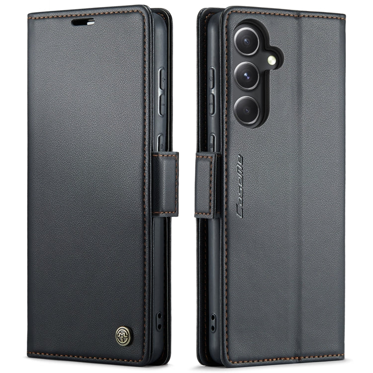 For Samsung Galaxy S23 FE 5G CaseMe 023 Butterfly Buckle Litchi Texture RFID Anti-theft Leather Phone Case(Black) - Galaxy Phone Cases by CaseMe | Online Shopping South Africa | PMC Jewellery | Buy Now Pay Later Mobicred