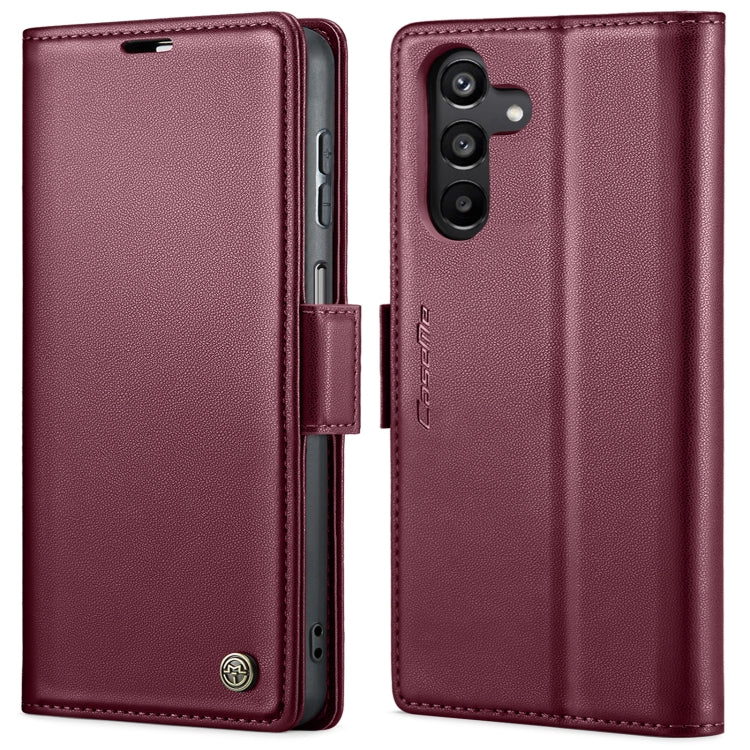 For Samsung Galaxy A15 4G/5G CaseMe 023 Butterfly Buckle Litchi Texture RFID Anti-theft Leather Phone Case(Wine Red) - Galaxy Phone Cases by CaseMe | Online Shopping South Africa | PMC Jewellery | Buy Now Pay Later Mobicred