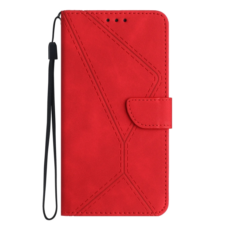 For vivo V27E 4G Global Stitching Embossed Leather Phone Case(Red) - vivo Cases by PMC TechLife | Online Shopping South Africa | PMC TechLife