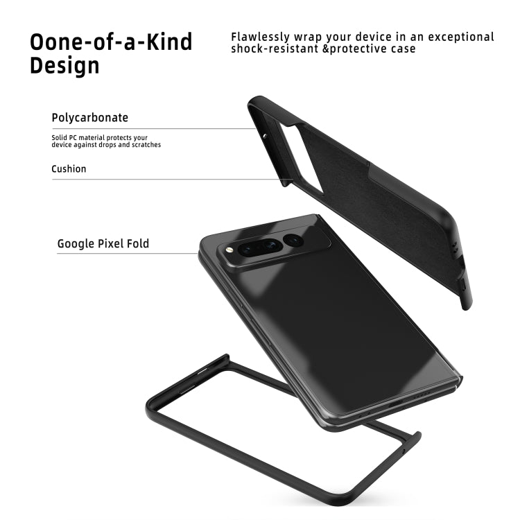 For Google Pixel Fold Litchi Texture Integrated Phone Case with Card Bag(Red) - Google Cases by PMC TechLife | Online Shopping South Africa | PMC TechLife | Buy Now Pay Later Mobicred