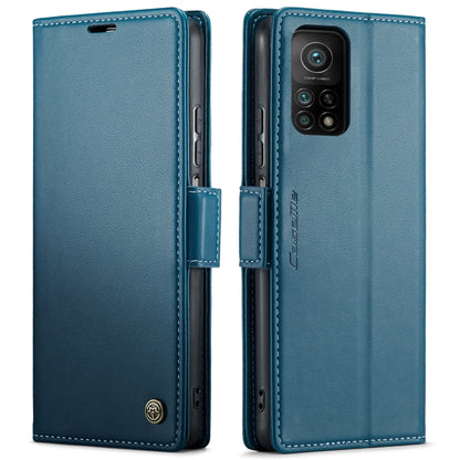 For Xiaomi Mi 10T 5G／10T Pro 5G CaseMe 023 Butterfly Buckle Litchi Texture RFID Anti-theft Leather Phone Case(Blue) - Xiaomi Cases by CaseMe | Online Shopping South Africa | PMC Jewellery | Buy Now Pay Later Mobicred