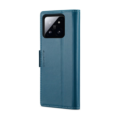 For Xiaomi 14 Pro CaseMe 023 Butterfly Buckle Litchi Texture RFID Anti-theft Leather Phone Case(Blue) - 14 Pro Cases by CaseMe | Online Shopping South Africa | PMC Jewellery | Buy Now Pay Later Mobicred