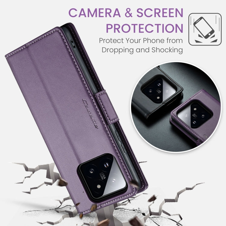 For Xiaomi 14 Pro CaseMe 023 Butterfly Buckle Litchi Texture RFID Anti-theft Leather Phone Case(Pearly Purple) - 14 Pro Cases by CaseMe | Online Shopping South Africa | PMC Jewellery | Buy Now Pay Later Mobicred