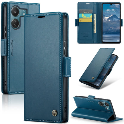 For Xiaomi Poco C65 4G CaseMe 023 Butterfly Buckle Litchi Texture RFID Anti-theft Leather Phone Case(Blue) - Xiaomi Cases by CaseMe | Online Shopping South Africa | PMC Jewellery | Buy Now Pay Later Mobicred