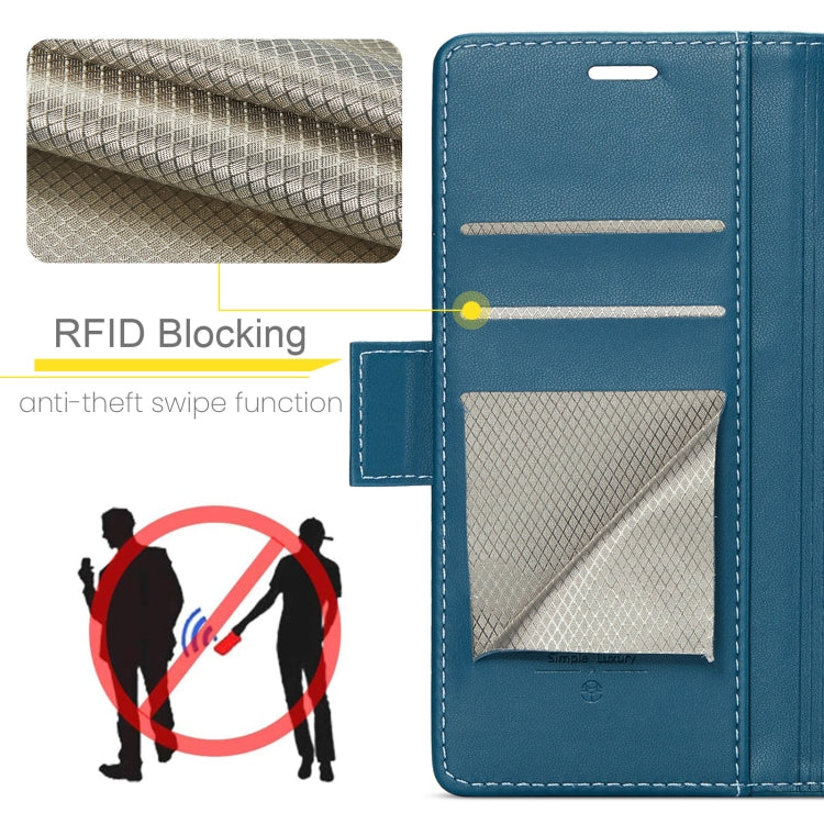 For Xiaomi Redmi Note 13 5G CaseMe 023 Butterfly Buckle Litchi Texture RFID Anti-theft Leather Phone Case(Blue) - Xiaomi Cases by CaseMe | Online Shopping South Africa | PMC Jewellery | Buy Now Pay Later Mobicred