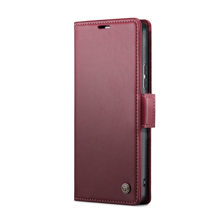 For Xiaomi Redmi Note 13 Pro 5G CaseMe 023 Butterfly Buckle Litchi Texture RFID Anti-theft Leather Phone Case(Wine Red) - Xiaomi Cases by CaseMe | Online Shopping South Africa | PMC Jewellery | Buy Now Pay Later Mobicred