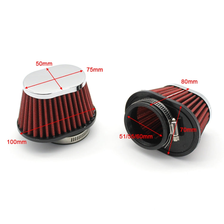 51mm XH-UN073 Mushroom Head Style Car Modified Air Filter Motorcycle Exhaust Filter(Red) - free shipping - PMC TechLife - Order now!