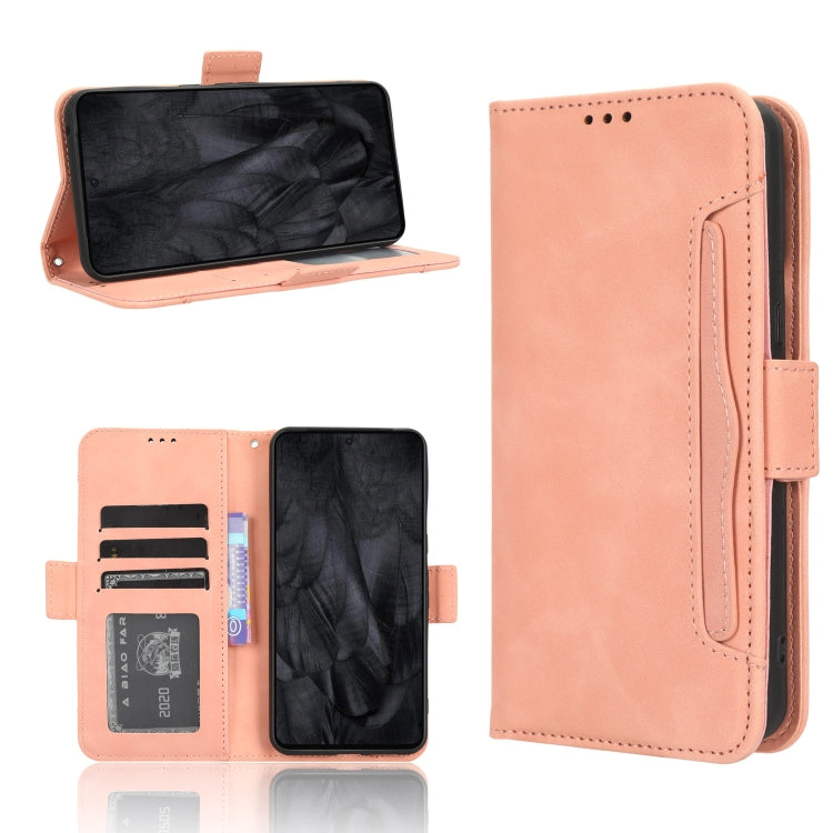 For Google Pixel 8 Pro Skin Feel Calf Texture Card Slots Leather Phone Case(Pink) - Google Cases by PMC Jewellery | Online Shopping South Africa | PMC Jewellery | Buy Now Pay Later Mobicred