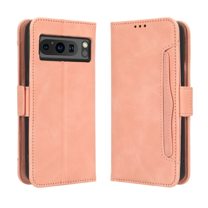 For Google Pixel 8 Pro Skin Feel Calf Texture Card Slots Leather Phone Case(Pink) - Google Cases by PMC Jewellery | Online Shopping South Africa | PMC Jewellery | Buy Now Pay Later Mobicred