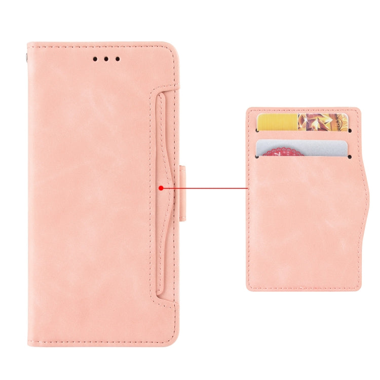 For Google Pixel 8 Pro Skin Feel Calf Texture Card Slots Leather Phone Case(Pink) - Google Cases by PMC Jewellery | Online Shopping South Africa | PMC Jewellery | Buy Now Pay Later Mobicred