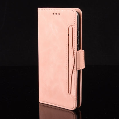 For Google Pixel 9 Pro Skin Feel Calf Texture Card Slots Leather Phone Case(Pink) - Google Cases by PMC Jewellery | Online Shopping South Africa | PMC Jewellery | Buy Now Pay Later Mobicred