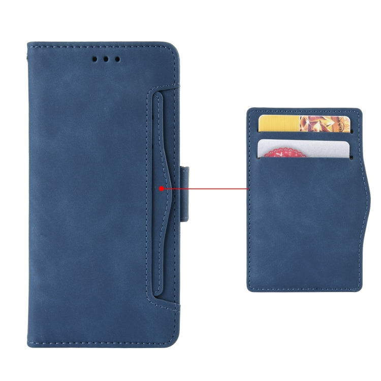 For Google Pixel 9 Pro Skin Feel Calf Texture Card Slots Leather Phone Case(Blue) - Google Cases by PMC TechLife | Online Shopping South Africa | PMC TechLife | Buy Now Pay Later Mobicred