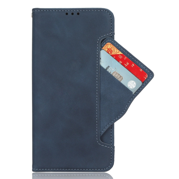 For Google Pixel 9 Pro Skin Feel Calf Texture Card Slots Leather Phone Case(Blue) - Google Cases by PMC TechLife | Online Shopping South Africa | PMC TechLife | Buy Now Pay Later Mobicred