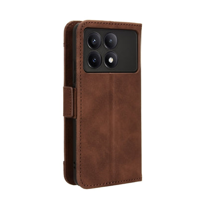 For Xiaomi Redmi K70 / K70 Pro 5G Skin Feel Calf Texture Card Slots Leather Phone Case(Brown) - K70 Pro Cases by PMC Jewellery | Online Shopping South Africa | PMC Jewellery | Buy Now Pay Later Mobicred