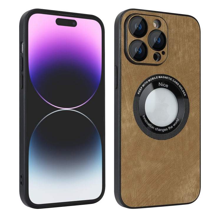 For iPhone 13 Pro Skin Feel Leather MagSafe Magnetic Phone Case(Brown) - free shipping - PMC TechLife - Order now!