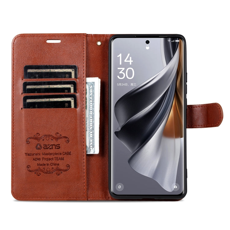 For vivo S18 AZNS Sheepskin Texture Flip Leather Phone Case(Brown) - vivo Cases by AZNS | Online Shopping South Africa | PMC TechLife | Buy Now Pay Later Mobicred