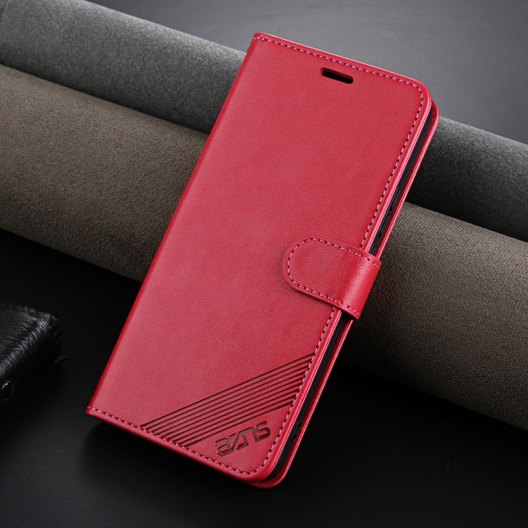 For vivo S18 Pro AZNS Sheepskin Texture Flip Leather Phone Case(Red) - vivo Cases by AZNS | Online Shopping South Africa | PMC TechLife | Buy Now Pay Later Mobicred