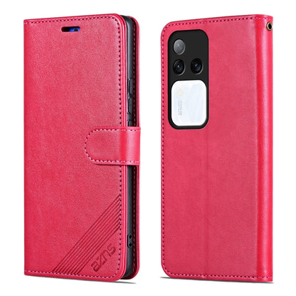For vivo S18 Pro AZNS Sheepskin Texture Flip Leather Phone Case(Red) - S18 Pro Cases by AZNS | Online Shopping South Africa | PMC Jewellery | Buy Now Pay Later Mobicred