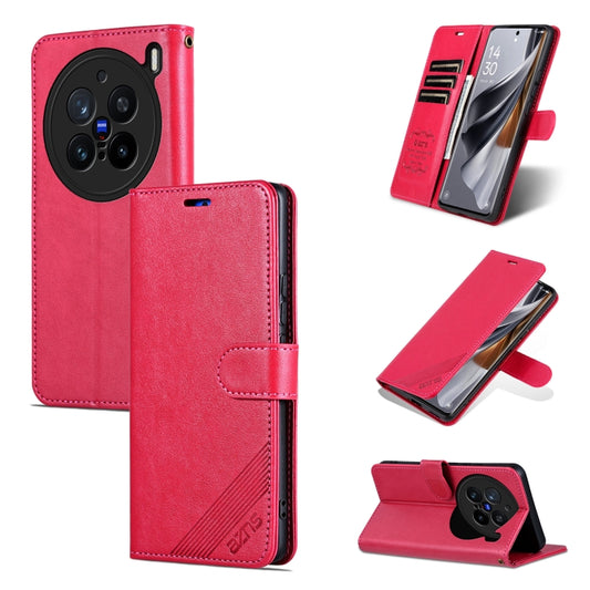 For vivo X200 Pro AZNS Sheepskin Texture Flip Leather Phone Case(Red) - X200 Pro Cases by AZNS | Online Shopping South Africa | PMC Jewellery | Buy Now Pay Later Mobicred