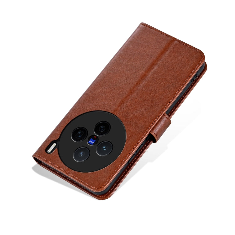 For vivo X200 AZNS Sheepskin Texture Flip Leather Phone Case(Brown) - X200 Cases by AZNS | Online Shopping South Africa | PMC Jewellery | Buy Now Pay Later Mobicred