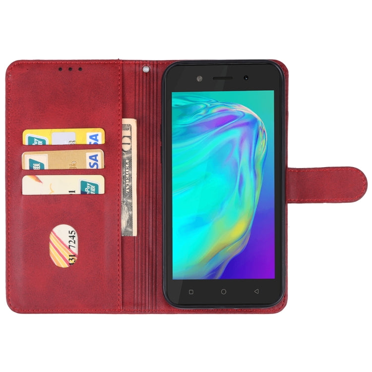 For Tecno Pop 6C Leather Phone Case(Red) - Tecno Cases by PMC Jewellery | Online Shopping South Africa | PMC Jewellery | Buy Now Pay Later Mobicred