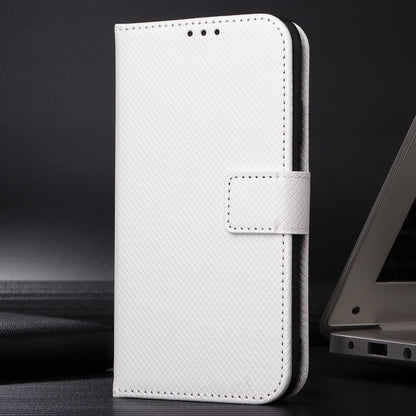 For Realme 12 5G / 12X 5G Diamond Texture Leather Phone Case(White) - Realme Cases by PMC Jewellery | Online Shopping South Africa | PMC Jewellery | Buy Now Pay Later Mobicred