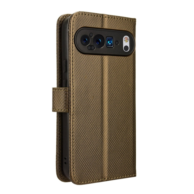 For Google Pixel 9 Pro Diamond Texture Leather Phone Case(Brown) - free shipping - PMC TechLife - Order now!