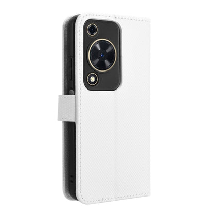 For Huawei nova Y72 4G Diamond Texture Leather Phone Case(White) - Huawei Cases by PMC Jewellery | Online Shopping South Africa | PMC Jewellery | Buy Now Pay Later Mobicred