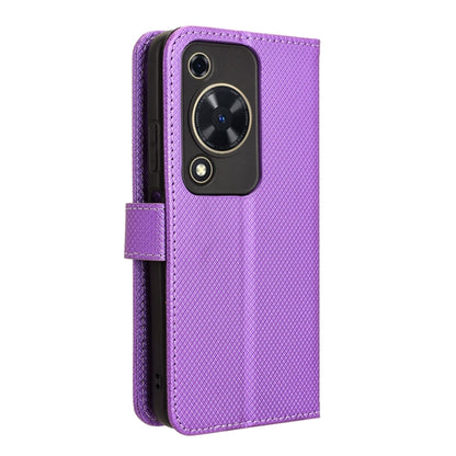 For Huawei nova Y72 4G Diamond Texture Leather Phone Case(Purple) - Huawei Cases by PMC Jewellery | Online Shopping South Africa | PMC Jewellery