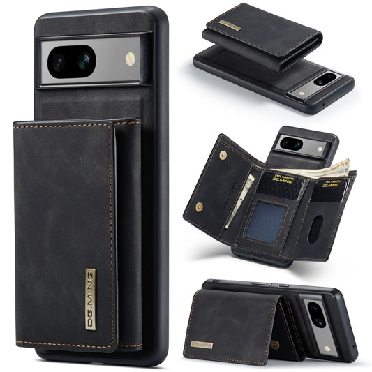 For Google Pixel 8A DG.MING M1 Series 3-Fold Multi Card Wallet + Magnetic Phone Case(Black) - Google Cases by DG.MING | Online Shopping South Africa | PMC Jewellery | Buy Now Pay Later Mobicred