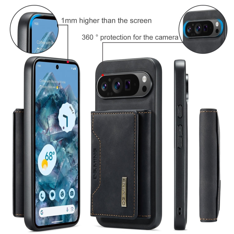 For Google Pixel 9 Pro XL DG.MING M2 Series 3-Fold Multi Card Bag + Magnetic Phone Case(Black) - Google Cases by DG.MING | Online Shopping South Africa | PMC Jewellery | Buy Now Pay Later Mobicred