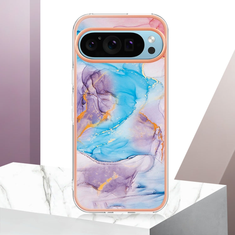 For Google Pixel 9 / 9 Pro Electroplating IMD TPU Phone Case(Blue Marble) - Google Cases by PMC TechLife | Online Shopping South Africa | PMC TechLife | Buy Now Pay Later Mobicred