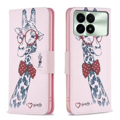 For Xiaomi Redmi K70 / K70 Pro Colored Drawing Pattern Leather Phone Case(Deer) - K70 Pro Cases by PMC Jewellery | Online Shopping South Africa | PMC Jewellery | Buy Now Pay Later Mobicred