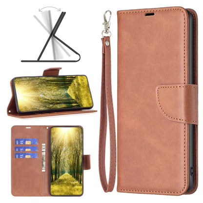 For Google Pixel 8 Lambskin Texture Pure Color Flip Leather Phone Case(Brown) - Google Cases by PMC Jewellery | Online Shopping South Africa | PMC Jewellery | Buy Now Pay Later Mobicred