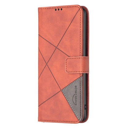 For Google Pixel 9 Magnetic Buckle Rhombus Texture Leather Phone Case(Brown) - Google Cases by PMC Jewellery | Online Shopping South Africa | PMC Jewellery | Buy Now Pay Later Mobicred