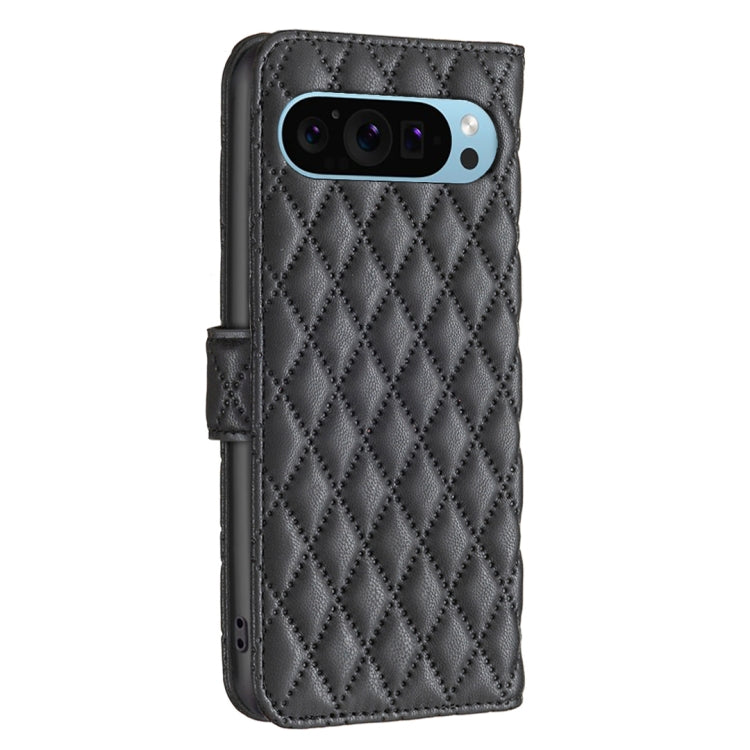 For Google Pixel 9 Pro Diamond Lattice Wallet Leather Flip Phone Case(Black) - Google Cases by PMC Jewellery | Online Shopping South Africa | PMC Jewellery | Buy Now Pay Later Mobicred