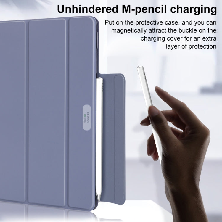 For Huawei Matepad Pro 11 3-fold Double-sided Clip Buckle Magnetic Smart Tablet Case(Lavender) - Huawei by PMC TechLife | Online Shopping South Africa | PMC TechLife | Buy Now Pay Later Mobicred