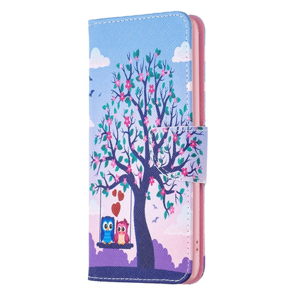 For Xiaomi Redmi Note 13 4G Global Colored Drawing Pattern Leather Phone Case(Owl) - Note 13 Cases by PMC Jewellery | Online Shopping South Africa | PMC Jewellery | Buy Now Pay Later Mobicred