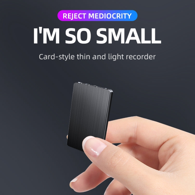 JNN M2 Ultra-thin HD Noise Reduction Intelligent Control Voice Voice Recorder, Capacity:4GB(Black) - free shipping - PMC Jewellery - Order now!