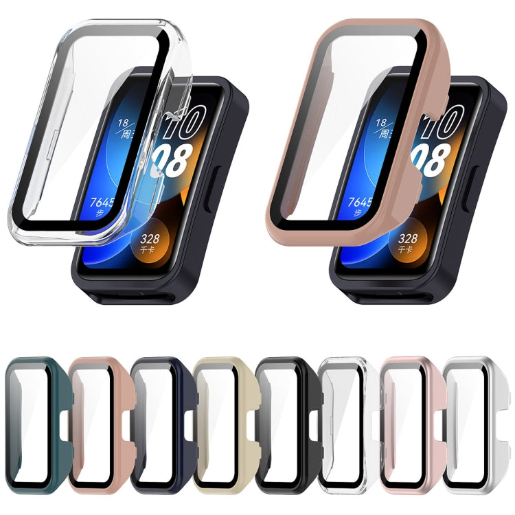 For Huawei Band 10 / 9 / 8 PC + Tempered Film Integrated Protective Watch Case(Ink Blue) - Watch Cases by PMC TechLife | Online Shopping South Africa | PMC TechLife | Buy Now Pay Later Mobicred