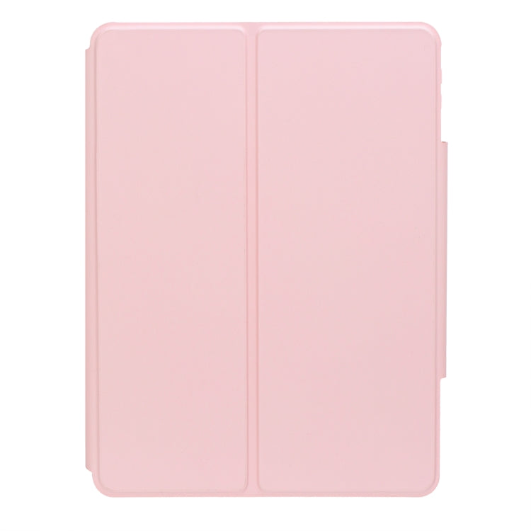 For iPad 10th Gen 10.9 2022 F10B 360 Rotation Acrylic Transparent Bluetooth Keyboard Leather Case(Pink) - Universal by PMC TechLife | Online Shopping South Africa | PMC TechLife