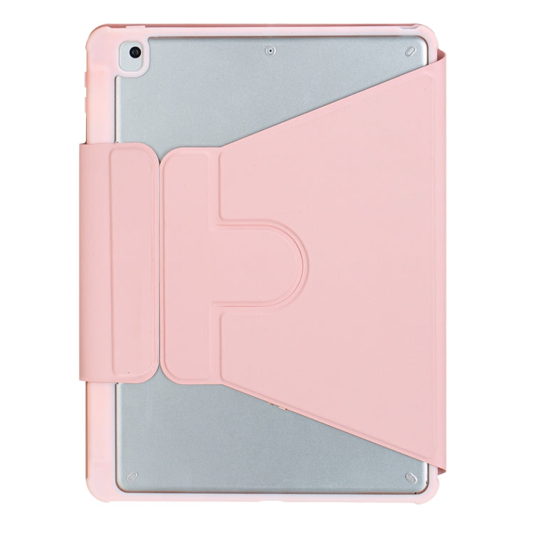 For iPad 10th Gen 10.9 2022 F10B 360 Rotation Acrylic Transparent Bluetooth Keyboard Leather Case(Pink) - Universal by PMC TechLife | Online Shopping South Africa | PMC TechLife