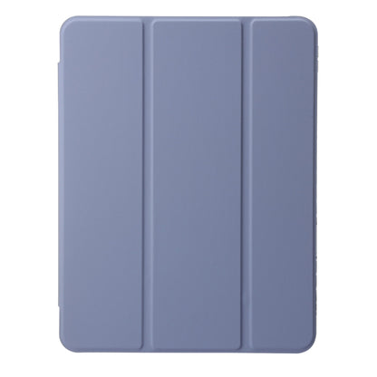 For iPad Air 11 2024 Clear Acrylic 3-Fold Leather Tablet Case(Lavender Purple) - iPad Air 11 2024 Cases by PMC Jewellery | Online Shopping South Africa | PMC Jewellery | Buy Now Pay Later Mobicred