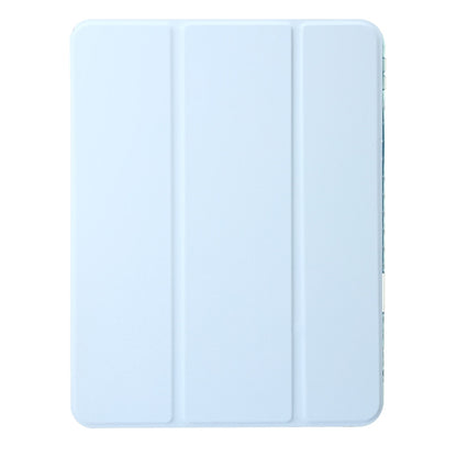 For iPad Pro 11 2024 Clear Acrylic 3-Fold Leather Tablet Case(Ice Blue) - iPad Pro 11 2024 Cases by PMC Jewellery | Online Shopping South Africa | PMC Jewellery | Buy Now Pay Later Mobicred