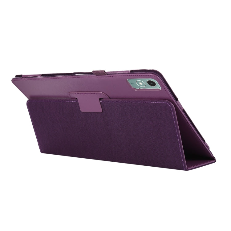 For Lenovo Xiaoxin Pad 11 2024 / M11 Litchi Texture Leather Tablet Case(Purple) - Lenovo by PMC Jewellery | Online Shopping South Africa | PMC Jewellery | Buy Now Pay Later Mobicred