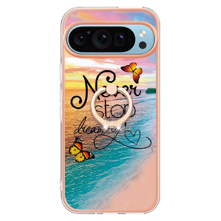 For Google Pixel 9 Pro XL Electroplating IMD TPU Phone Case with Ring(Dream Butterfly) - free shipping - PMC TechLife - Order now!