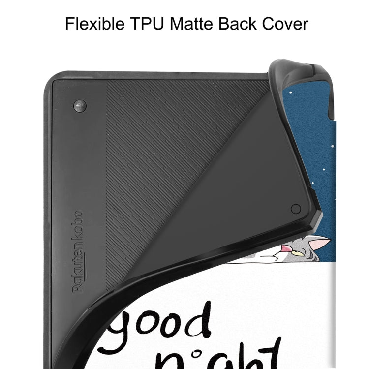 For Kobo Elipsa 2E Painted Deformation TPU Leather Smart Tablet Case(Lazy Cat) - Others by PMC TechLife | Online Shopping South Africa | PMC TechLife | Buy Now Pay Later Mobicred