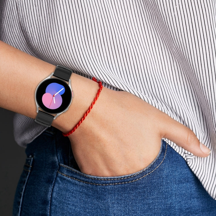 22mm Universal Dots Pattern Silicone Replacement Watch Band(White) - 22mm Bands by PMc TechLife | Online Shopping South Africa | PMc TechLife | Buy Now Pay Later Mobicred