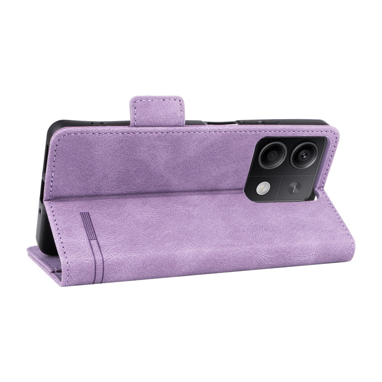 For Xiaomi Redmi Note 13 5G Magnetic Clasp Leather Phone Case(Purple) - Note 13 Cases by PMC Jewellery | Online Shopping South Africa | PMC Jewellery | Buy Now Pay Later Mobicred